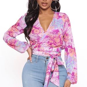 Fashion Nova Plus Wrap Top